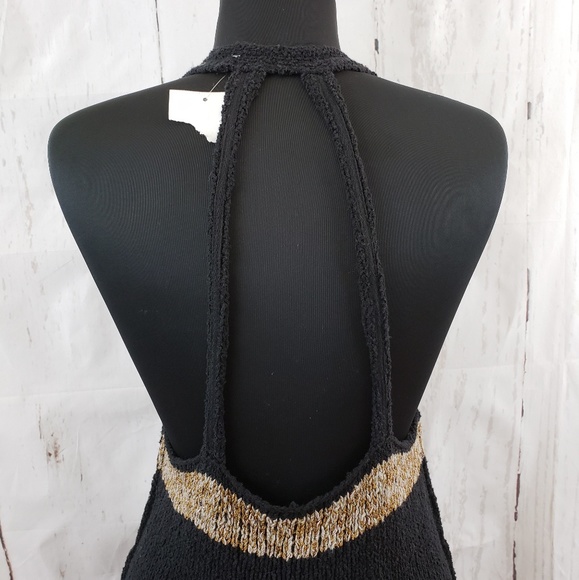 Free People Hold On Knit Tunic Blk Sz M - Picture 3 of 8